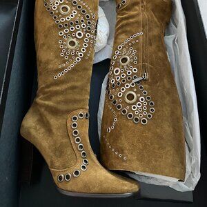 Dolce & Gabbana Rare Vintage Butterfly Grommet Boots, Size 6.5, Never worn